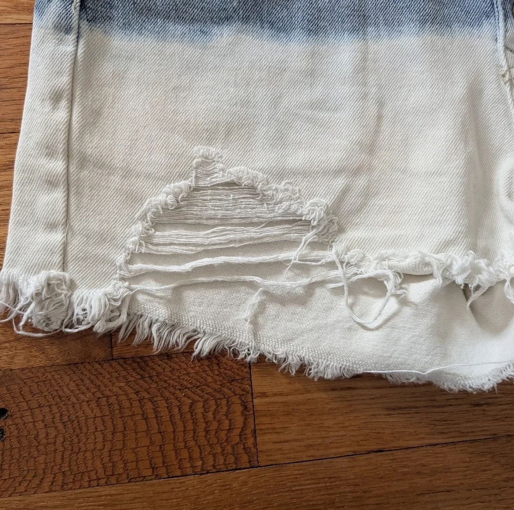 KanCan Button Fly Dye Dip Jean Cut Off Shorts